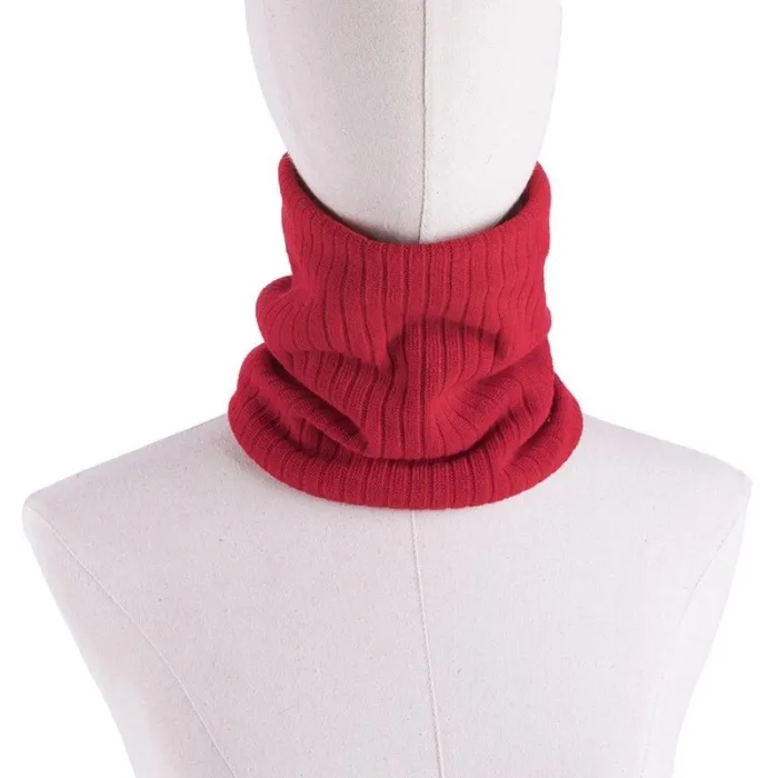 Sciarpa calda a maglia con peluche - unisex