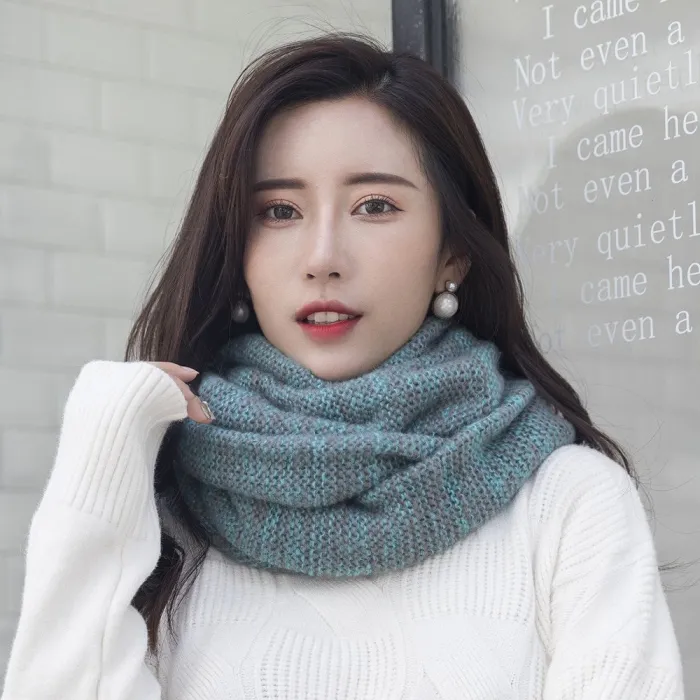 Warm knitted scarf
