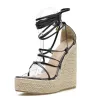 Lace-up sandaler - hög plattform - transparent
