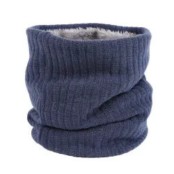 Sciarpa calda a maglia con peluche - unisex