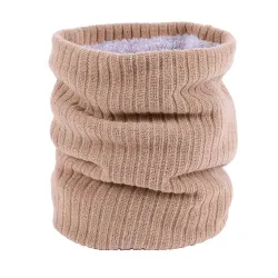 Sciarpa calda a maglia con peluche - unisex