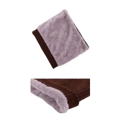 Sciarpa calda a maglia con peluche - unisex