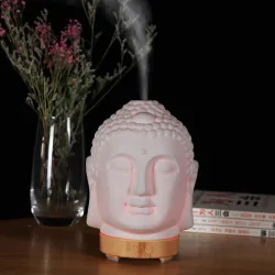 Buddha head - air humidifier - diffuser - night lamp - LED - 100ml