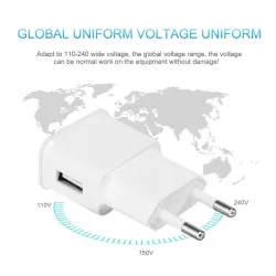 Universal fast charger - single USB port - adapter - EU plug