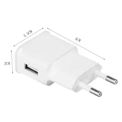 Universell snabbladdare - enkel USB-port - adapter - EU-plug