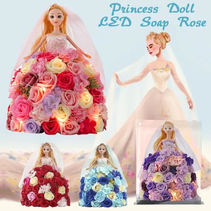 Princesse en roses d'infini avec lumière LED