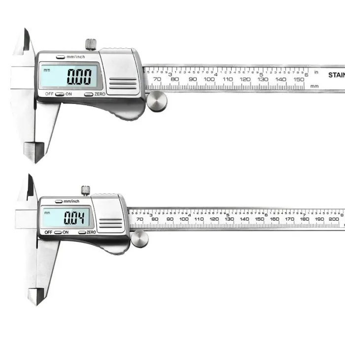 Mätverktyg - Rostfritt stål - Digital Caliper - Svart - Silver