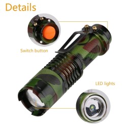 1000LM - Flashlight - Vattentät - Kamouflage - LED