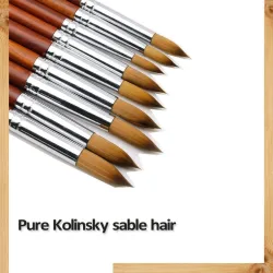 Akryl Nail Brush - Wood Handle
