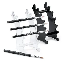 Nail Art - Brush Holder - Svart - Vit