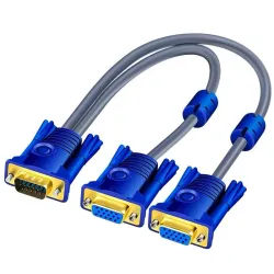VGA splitter kabel - manlig till dubbel kvinna - HD 1080P
