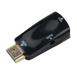 Adaptador HDMI para VGA - divisor masculino para feminino - 3,5 conector de áudio - conversor de cabo