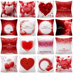 Corações vermelhos - Dia dos Namorados - capa de almofada - 45 * 45 cm