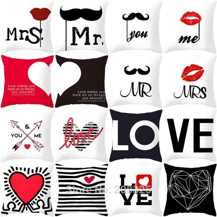 Pillow cover case - Valentine's Day - Love - Ms & Mr.