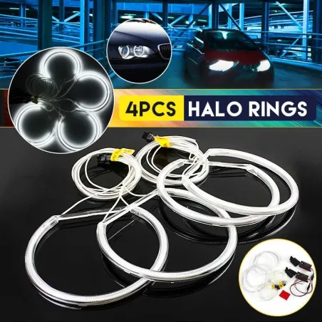 Angel eye light - halo ring - white LED - 131mm - for BMW E36 E38 E39 E46 - 4 pieces