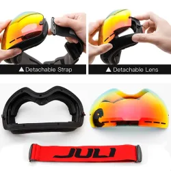 Ski goggles - anti-fog - UV-suojaus - vaihdettavissa oleva linssi