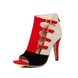 Women - spring - high heels - red - black- blue