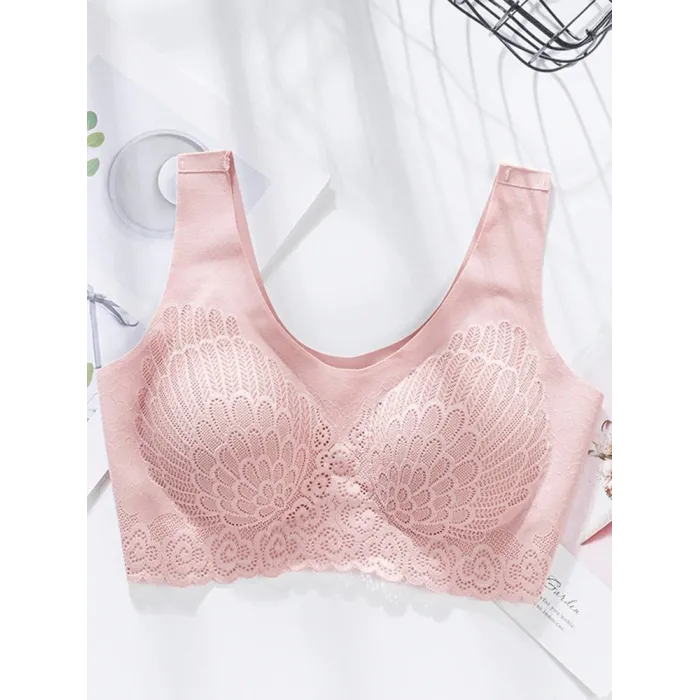 Sutiã de renda sexy - sem fio - push-up - confortável