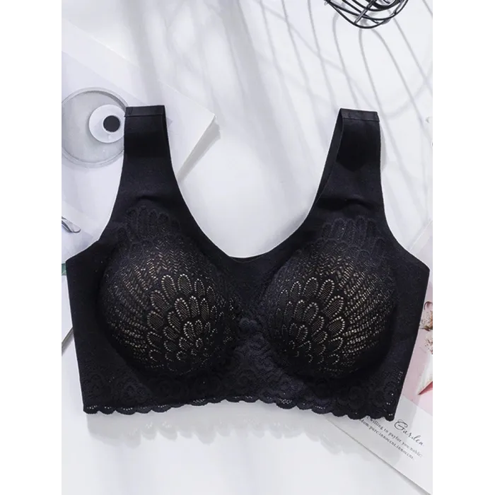 Lenceríasujetador de encaje sexy - sin cables - push-up - cómodo