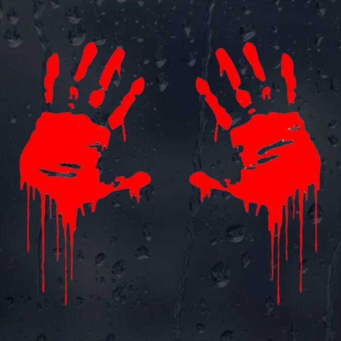Zombie blutige Hände - Vinyl Auto Aufkleber