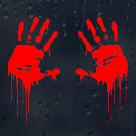 PegatinasManos sangrientas Zombie - pegatina de coche vinilo