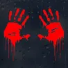 Zombie bloedige handen - vinyl autostickerStickers