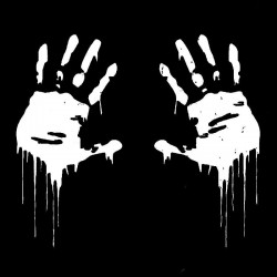 Zombie mains sanglantes - autocollant vinyle