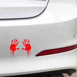 PegatinasManos sangrientas Zombie - pegatina de coche vinilo