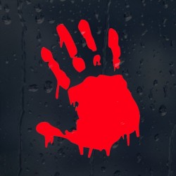 Bloody hand - car sticker