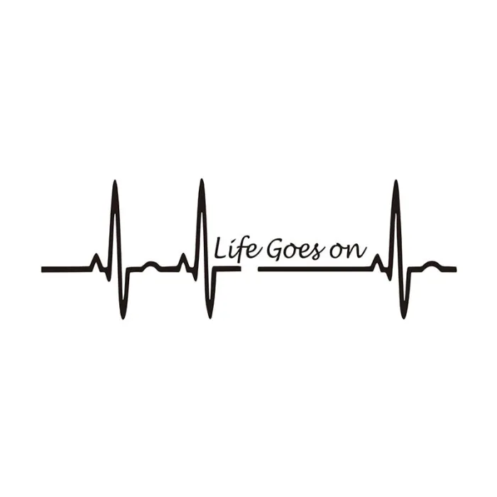 Life Goes On / bicie serca - winylowa naklejka samochodowaNaklejki