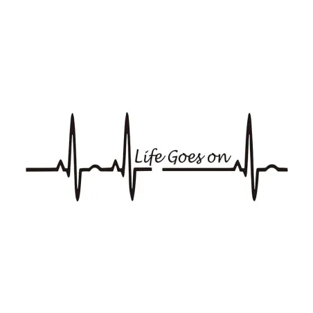 Life Goes On / bicie serca - winylowa naklejka samochodowaNaklejki