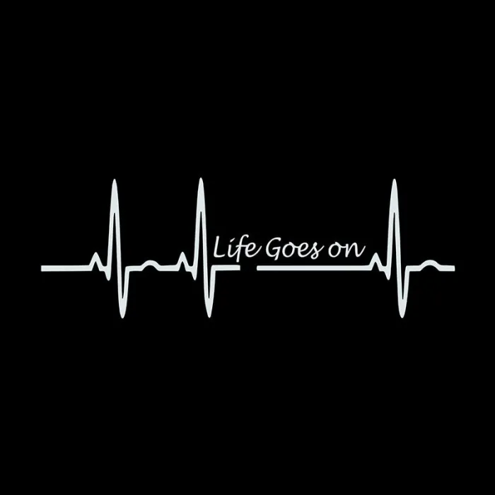 Life Goes On / heartbeat - vinyl autostickerStickers