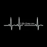 PegatinasLife Goes En / latido del corazón - pegatina de coche vinilo