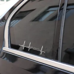 PegatinasLife Goes En / latido del corazón - pegatina de coche vinilo