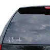 PegatinasLife Goes En / latido del corazón - pegatina de coche vinilo