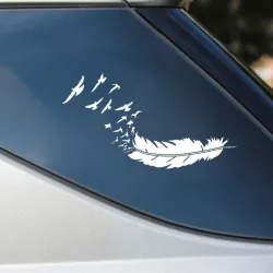 Lentävä lintu - vinyyliauto tarra