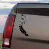 Veer met vliegende vogels - vinyl autostickerStickers