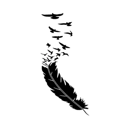 Veer met vliegende vogels - vinyl autostickerStickers