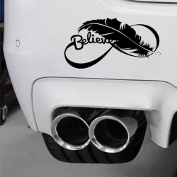 Bird feather - vinyl car stickerStickers