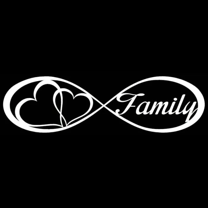 Family Forever & harten - autostickerStickers