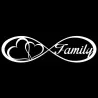 Family Forever & harten - autostickerStickers