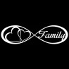 Family Forever & hearts - car stickerStickers