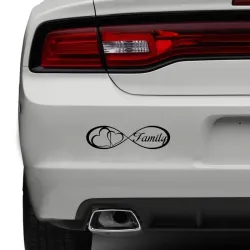PegatinasFamilia Para siempre  corazones - pegatina de coche