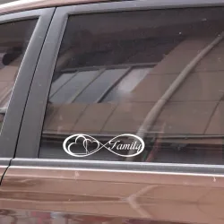 Family Forever & harten - autostickerStickers
