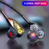 Casque in-ear avec microphone - double disque bas - casque