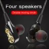 Casque in-ear avec microphone - double disque bas - casque