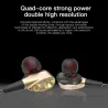 Casque in-ear avec microphone - double disque bas - casque