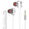 Casque in-ear avec microphone - double disque bas - casque