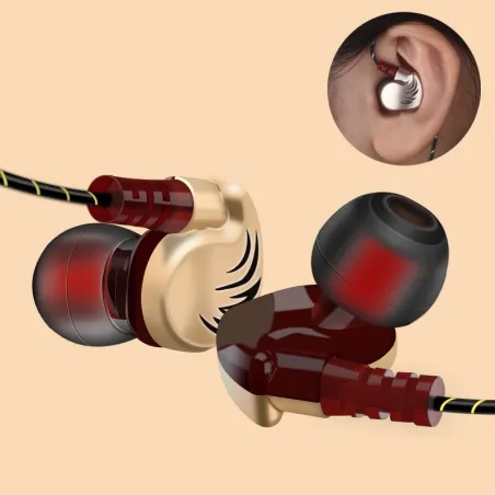 3.5mm - écouteurs de sport - filé - super basse - casque avec microphone