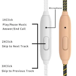 3.5mm - écouteurs de sport - filé - super basse - casque avec microphone